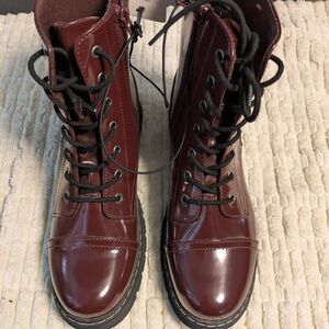 Arizona Jean Company Burgundy Patent Boots